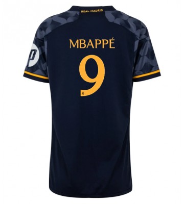 Real Madrid Kylian Mbappe #9 Replika Udebanetrøje Dame 2023-24 Kortærmet